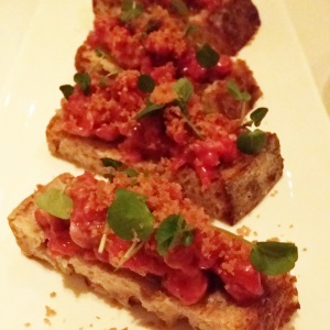 Spicy Beef Tartare at Bungalow